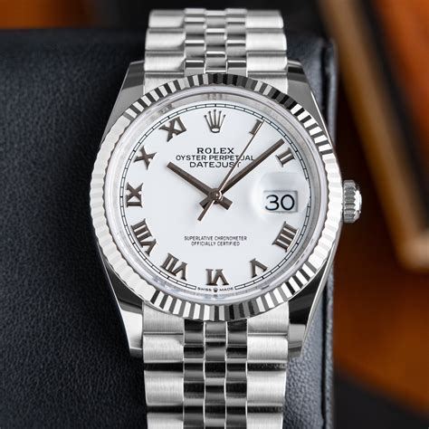 36 rolex datejust|rolex datejust 36mm white dial.